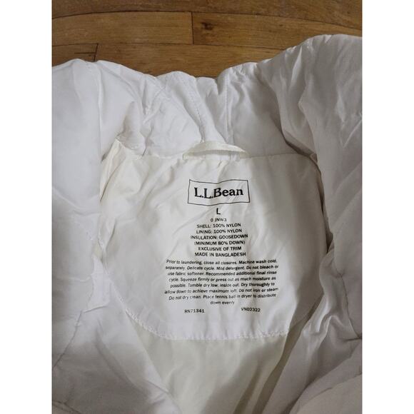 L.L. Bean Vintage Goose Down Long Puffer Coat Midi Womans Size Large A001106 - Picture 10 of 16